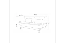 Hunterville Bäddsoffa 3-sits 106x187