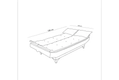 Hunterville Bäddsoffa 3-sits 106x187