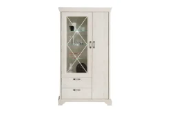Hurlston Vitrinskåp 48 cm djup 113 cm bred 210 cm hög Ljust Trä
