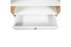 Hylla Helena Vit 80x40xh140 cm Mdf Naturlig/Vit