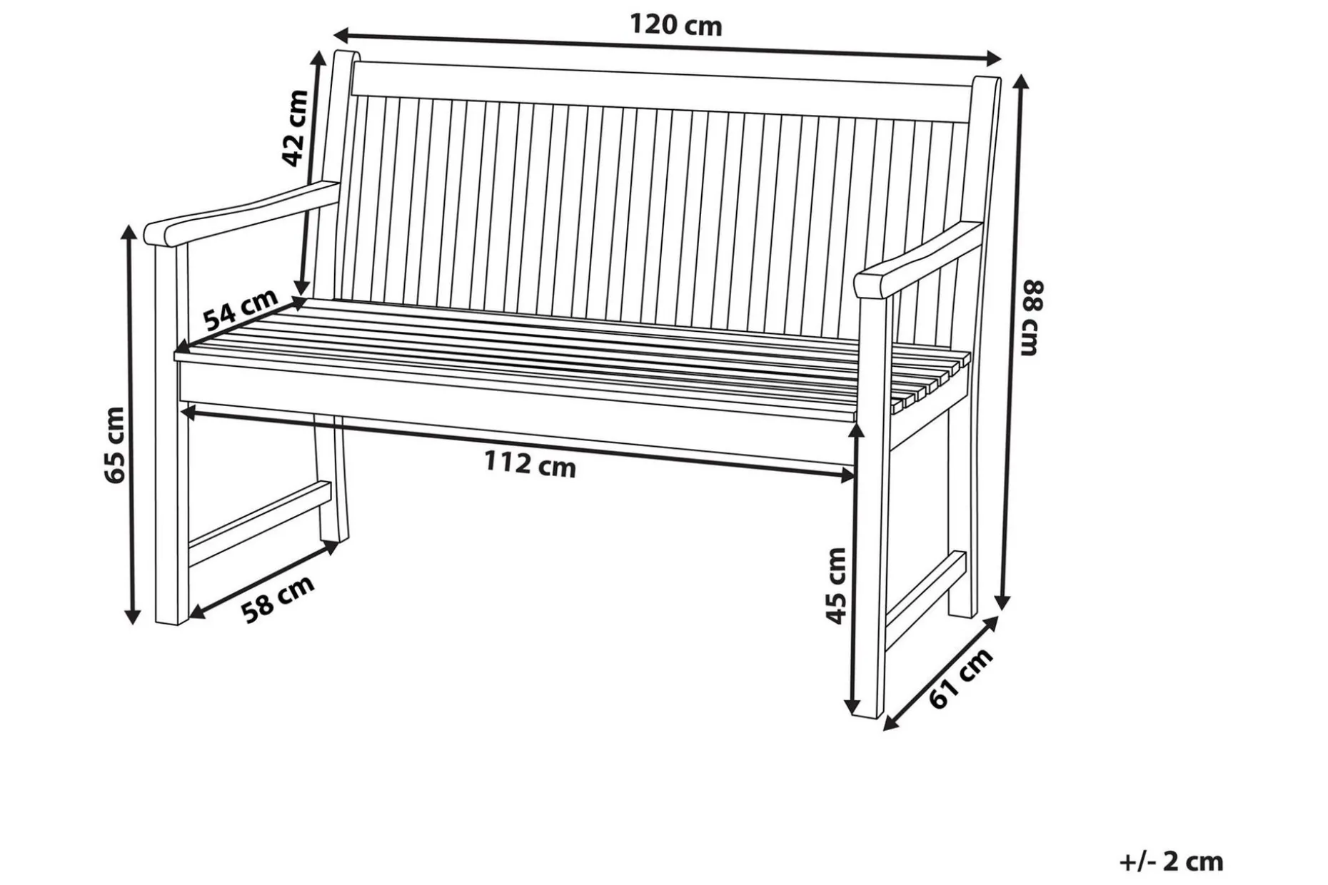 Iazzetta Trädgårdsbänk 120 cm