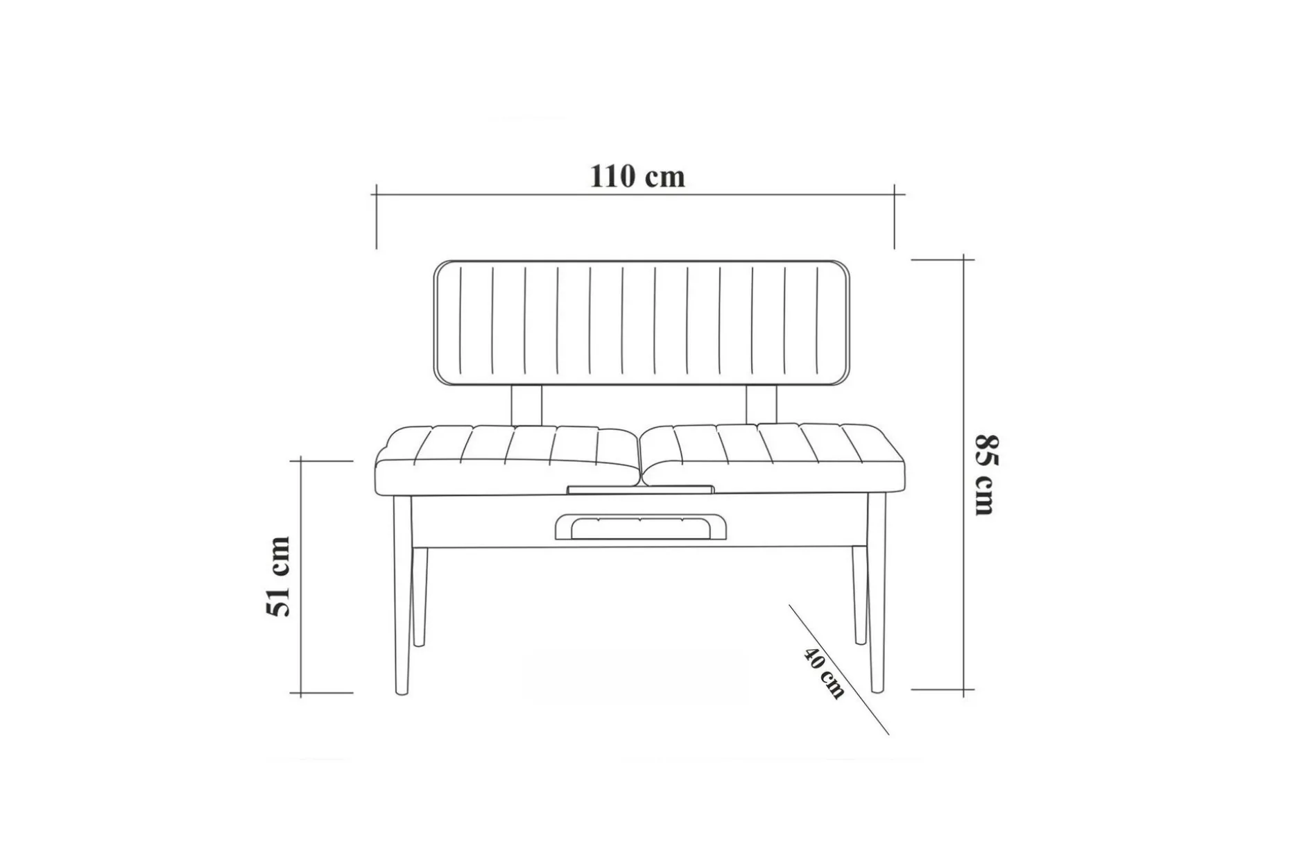 Idehult Bänk 85 cm