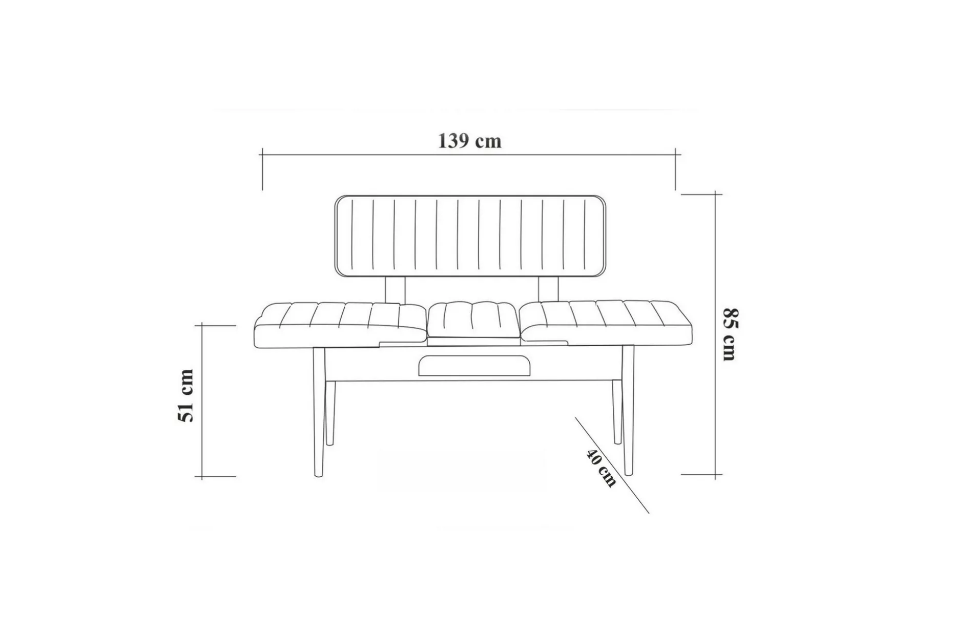Idehult Bänk 85 cm