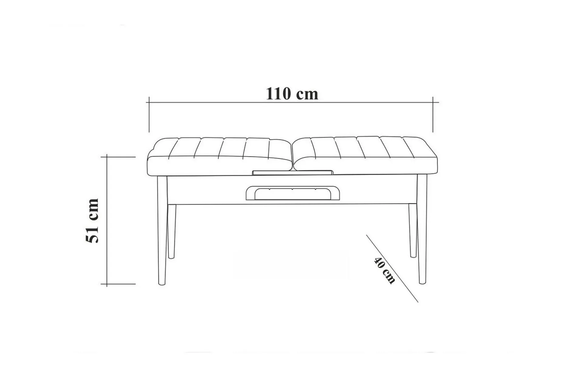 Idehult Matgrupp 5 delar 75 cm