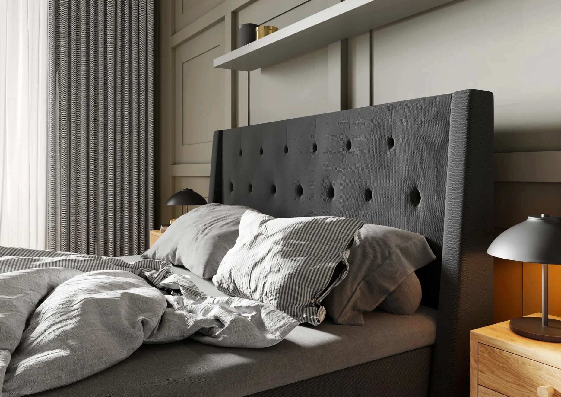 Imperia Komplett Sängpaket 210x210 cm Kontinentalsäng med gavel