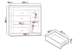 Indianapolis Skänk 109x42x104 cm