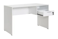Irbene Skrivbord 120 cm med Förvaring Hyllor + Låsbar Låda