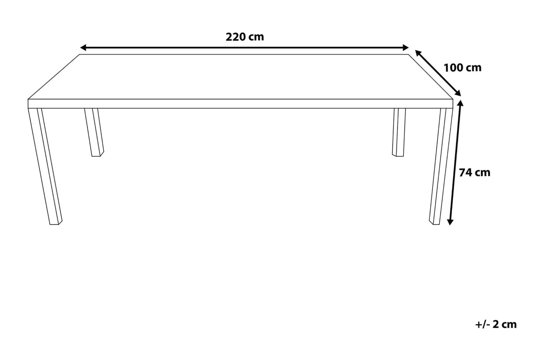 Italy Trädgårdsbord 220 cm