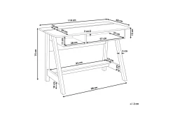 Jackson Skrivbord 110 cm med Förvaring Hylla