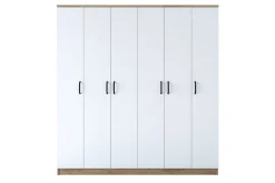 Jaidul Garderob 180x190,8 cm Brun/Vit