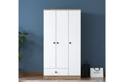 Jain Garderob 90x170 cm Brun/Vit