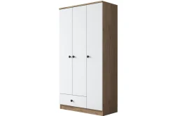 Jain Garderob 90x170 cm Brun/Vit