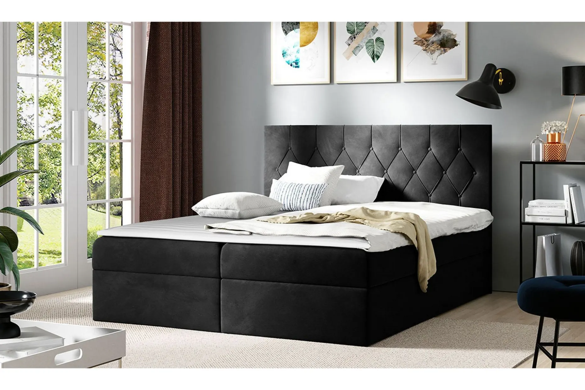 Jitendera Sängpaket Kontinentalsäng 120x200 cm med Förvaring