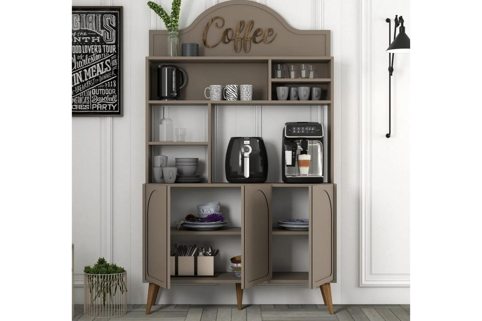 Kaffebarskåp Hazim Tre Atlas / Valnöt