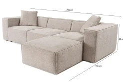 Kaolins Soffa med Divan 3-sits