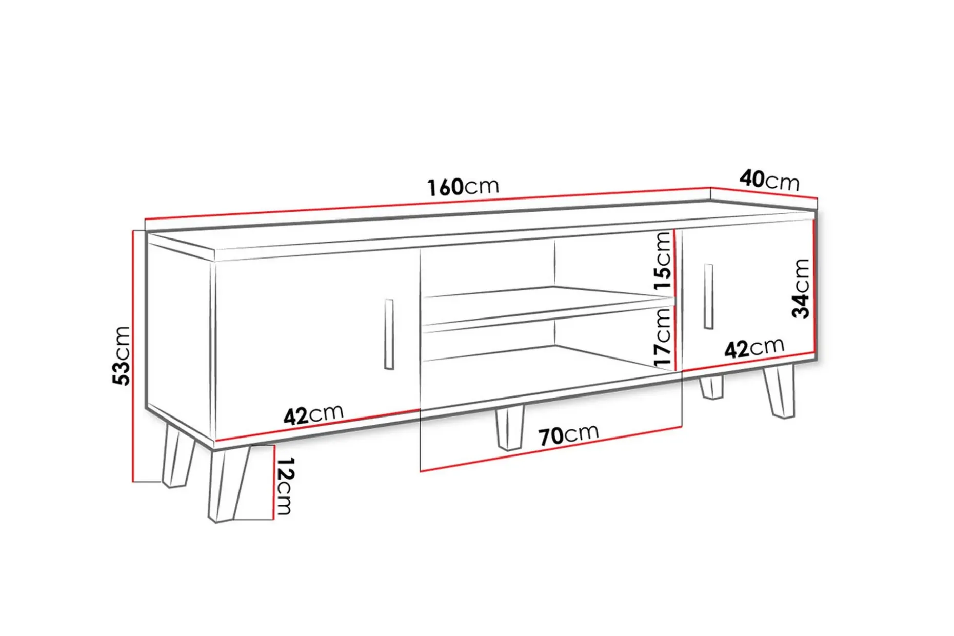 Kardos TV-bänk 160 cm