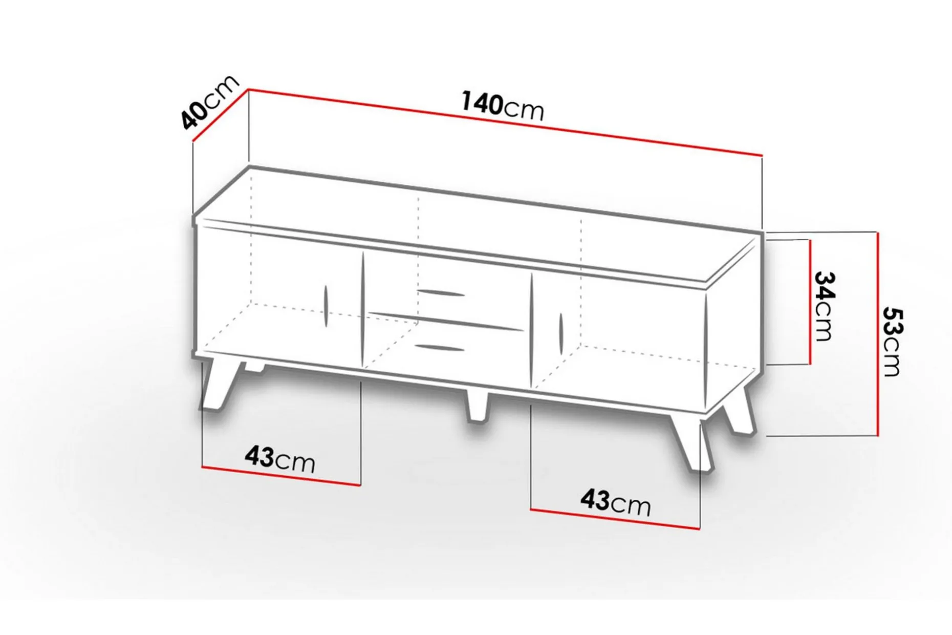 Kardos Tv-möbelset 140 cm