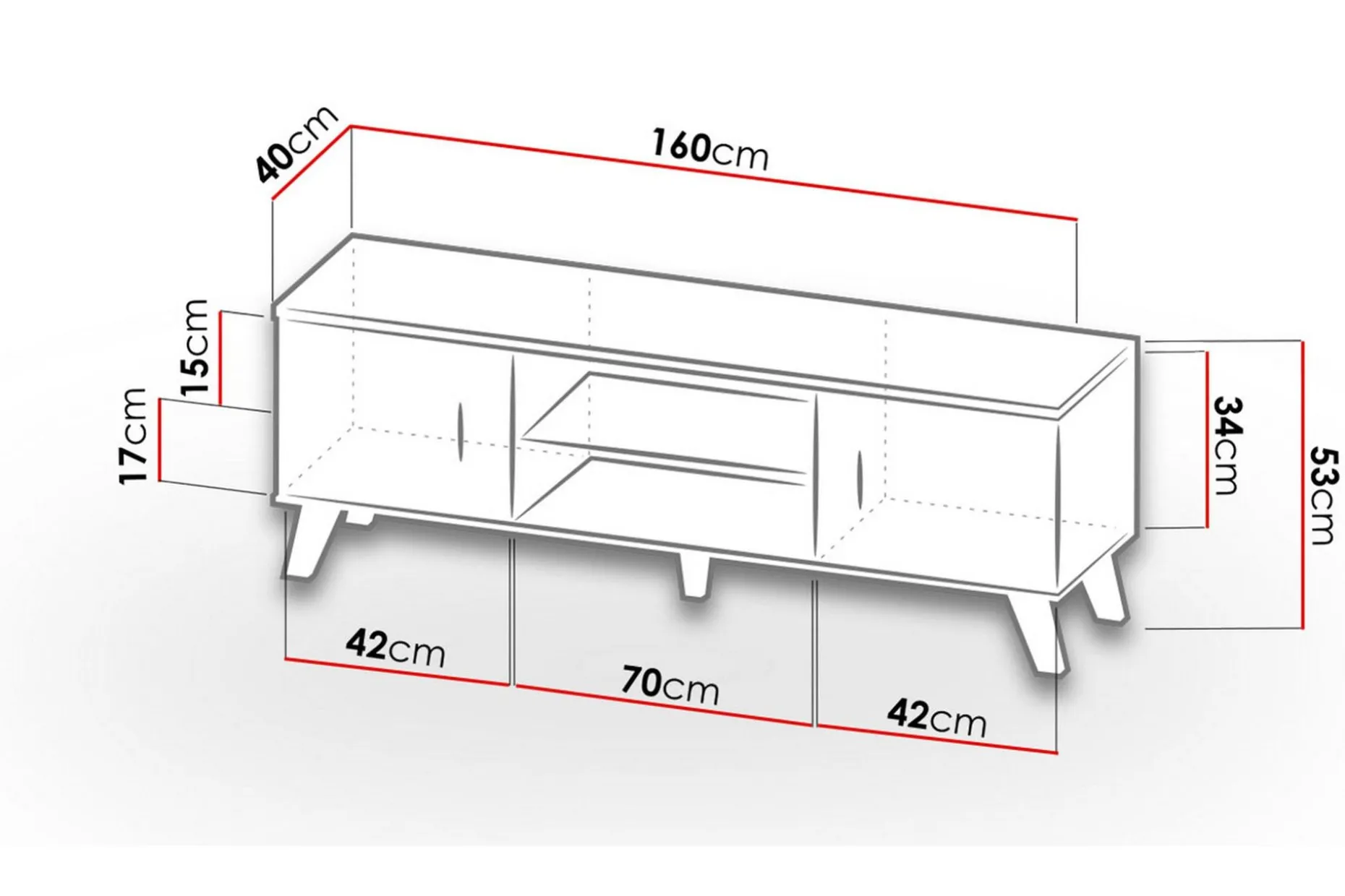 Kardos Tv-möbelset 160 cm