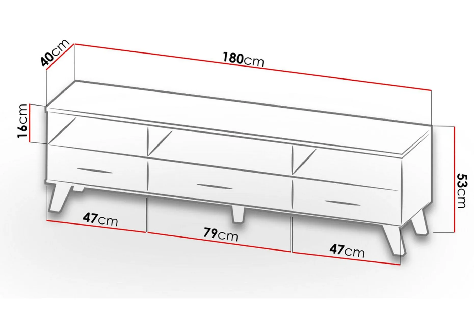 Kardos Tv-möbelset 180 cm