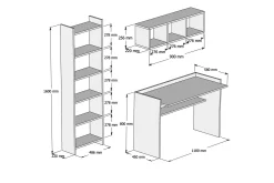Kazeck Kontorsmöbelset 118 cm