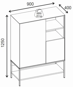 Kenvor Sideboard 90x125x40 cm