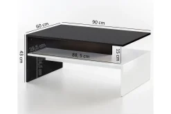 Ketchum Soffbord 90 cm med Förvaring Hylla