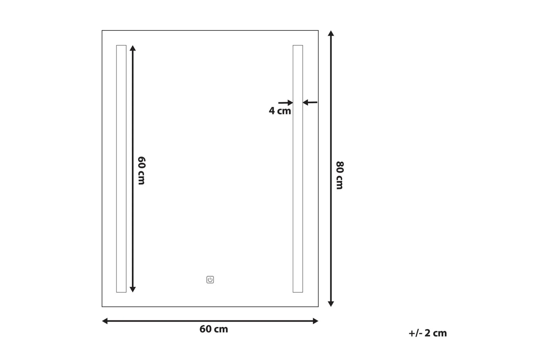 Kilmurray Spegel LED 60x80 cm