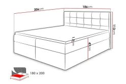Kintore Kontinentalsäng 180x200 cm