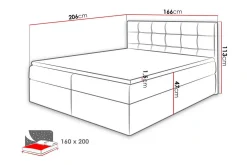 Kintore Kontinentalsäng 160x200 cm