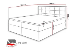 Kintore Kontinentalsäng 140x200 cm