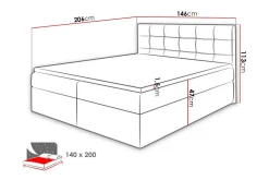 Kintore Kontinentalsäng 140x200 cm