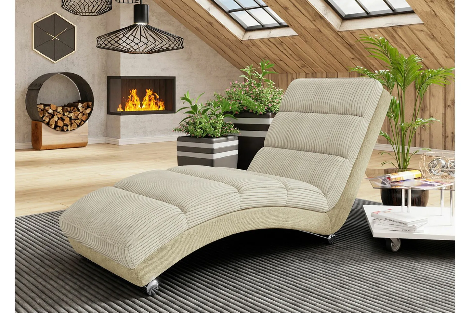 Kintore Liggfåtölj 62 x 84 cm beige
