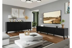 Kintore Möbelset För Vardagsrum Black