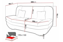 Kintore 2-sits Bäddsoffa White
