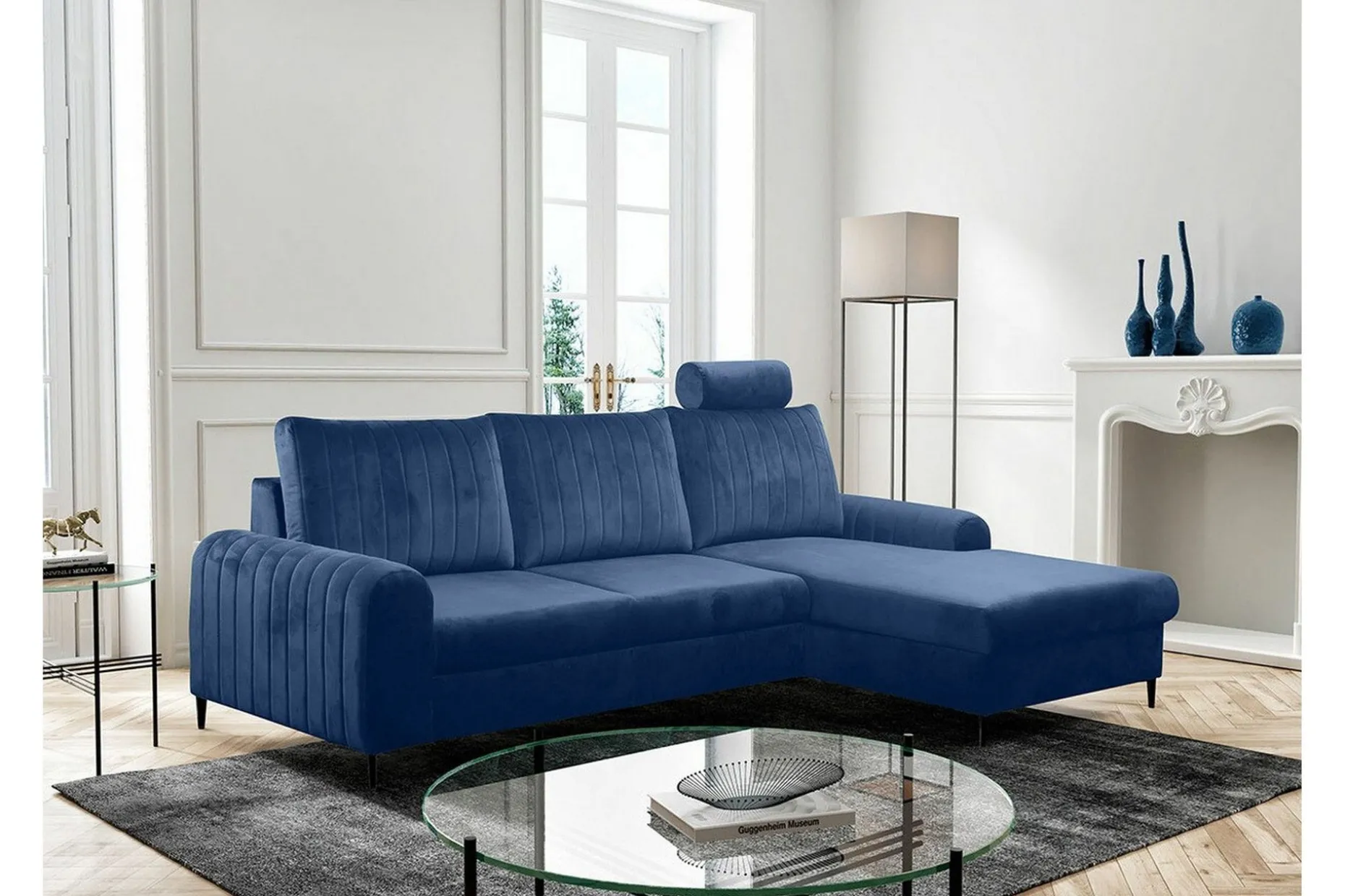 Kintore 3-sits Hörnbäddsoffa Dark blue
