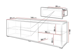 Kintore Tv-skåp 141 cm White