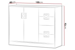 Klacksberg Byrå 120x40x93 cm