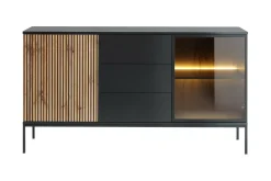 Klinkerville Lågt Vitrinskåp Display med belysning 39 cm djup