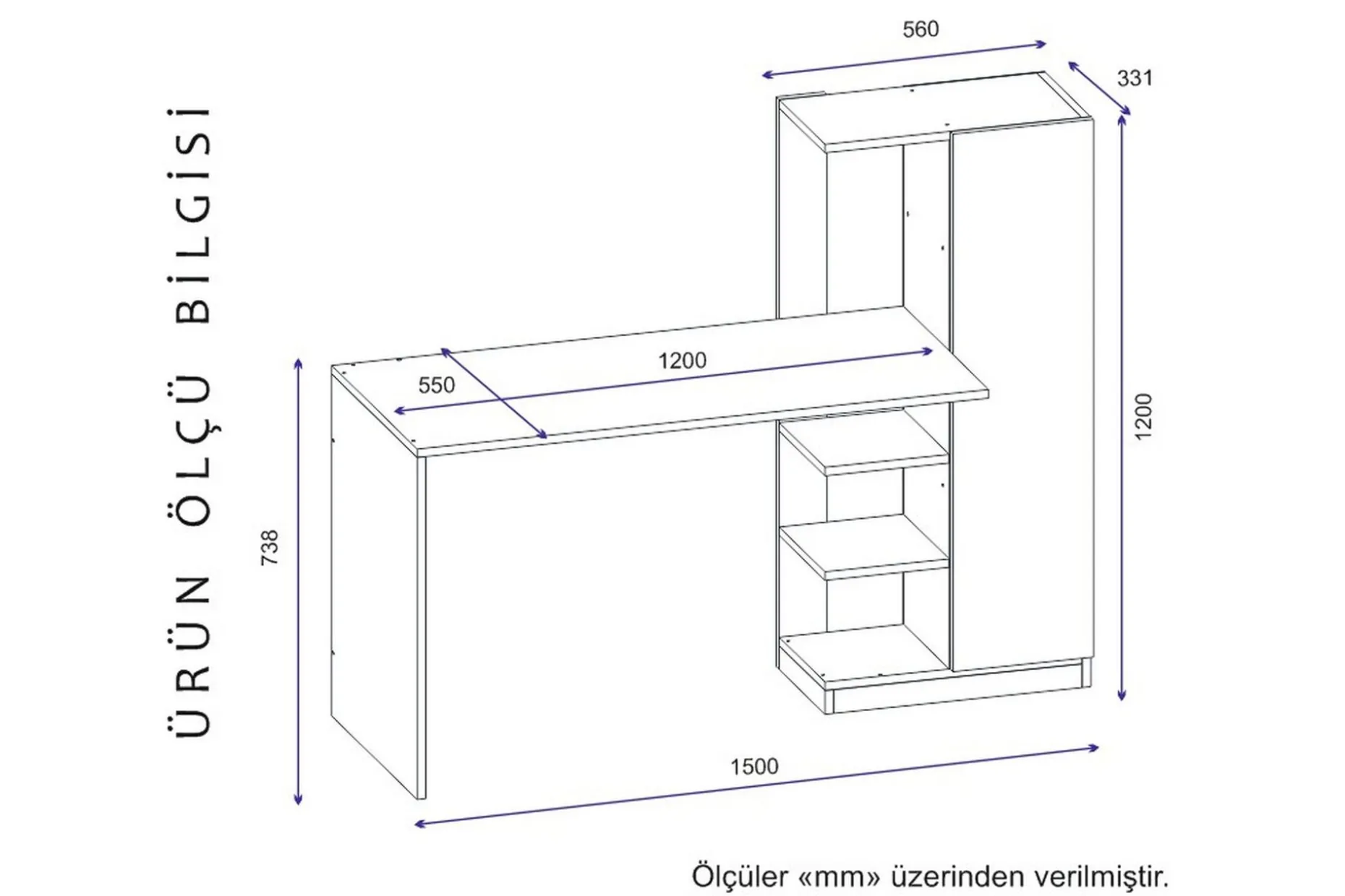 Klul Skrivbord 120 cm