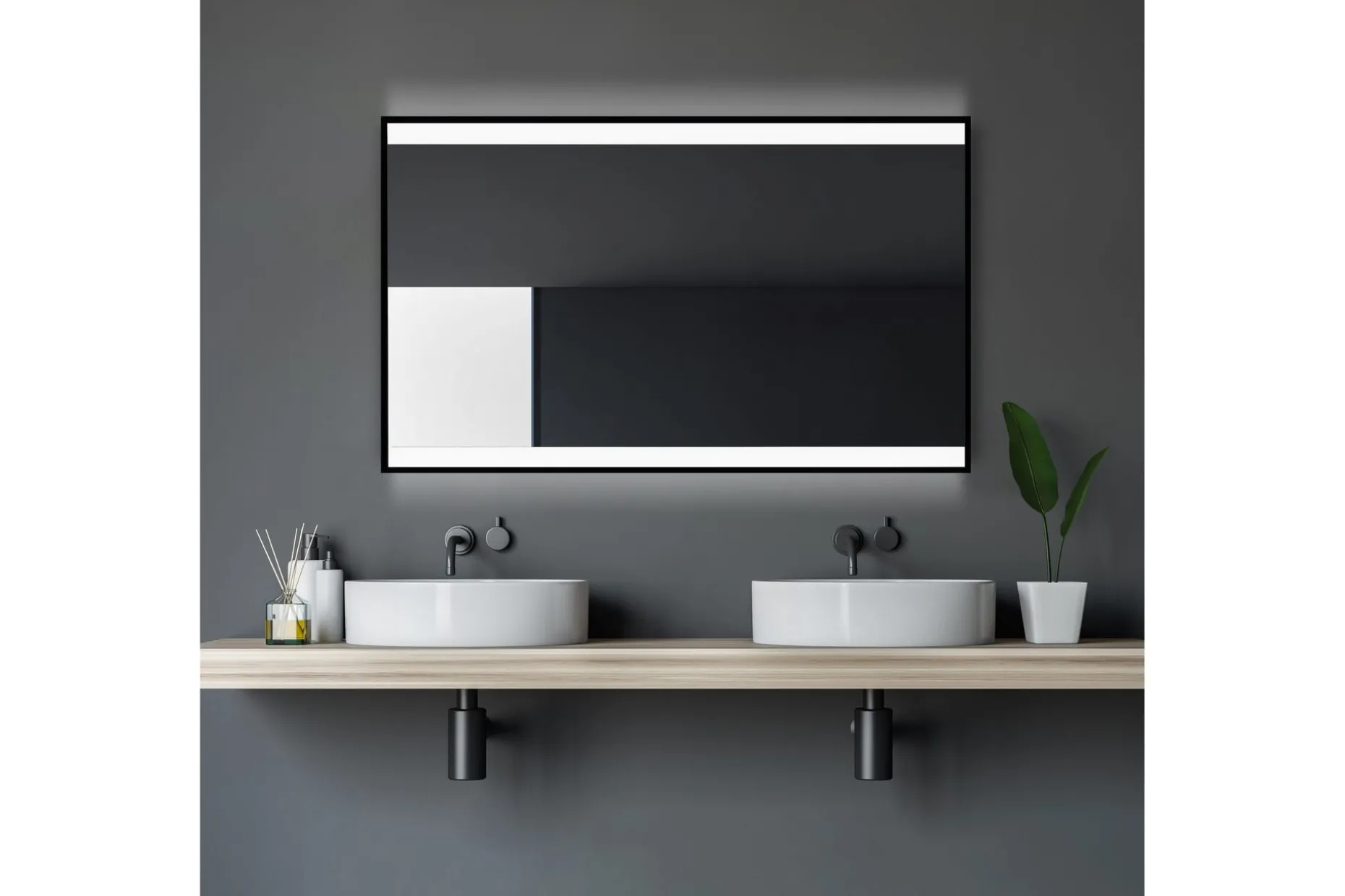 Knutby Badrumsspegel 120x70 cm LED-belysning