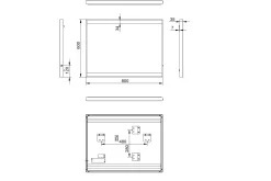 Knutby Badrumsspegel 80x60 cm LED-belysning