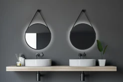 Knutby Spegel 50x50 cm Rund LED-belysning
