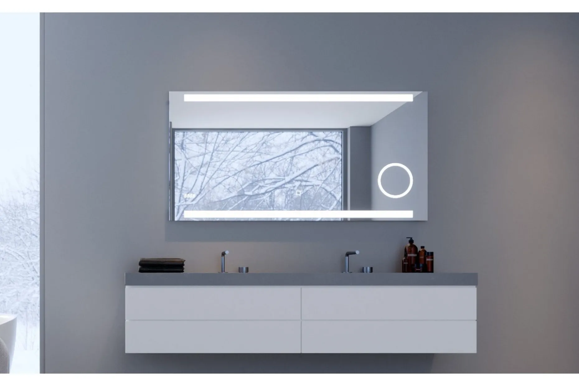 Kolerud Badrumsspegel 60 cm LED-belysning