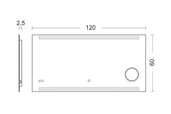 Kolerud Badrumsspegel 60 cm LED-belysning