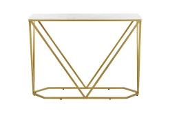 Konsolbord Hazen Vitt, guld