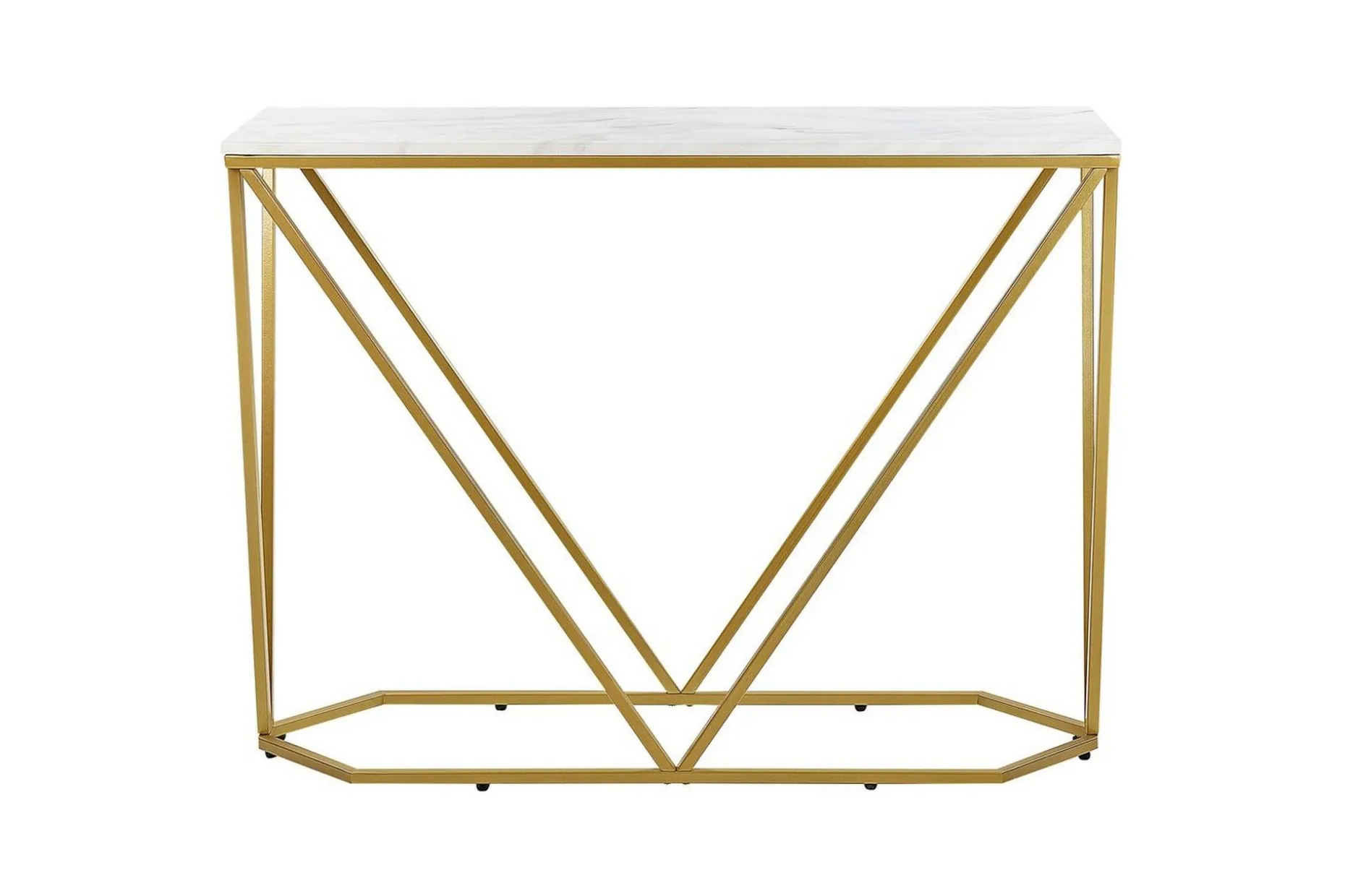 Konsolbord Hazen Vitt, guld