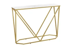 Konsolbord Hazen Vitt, guld