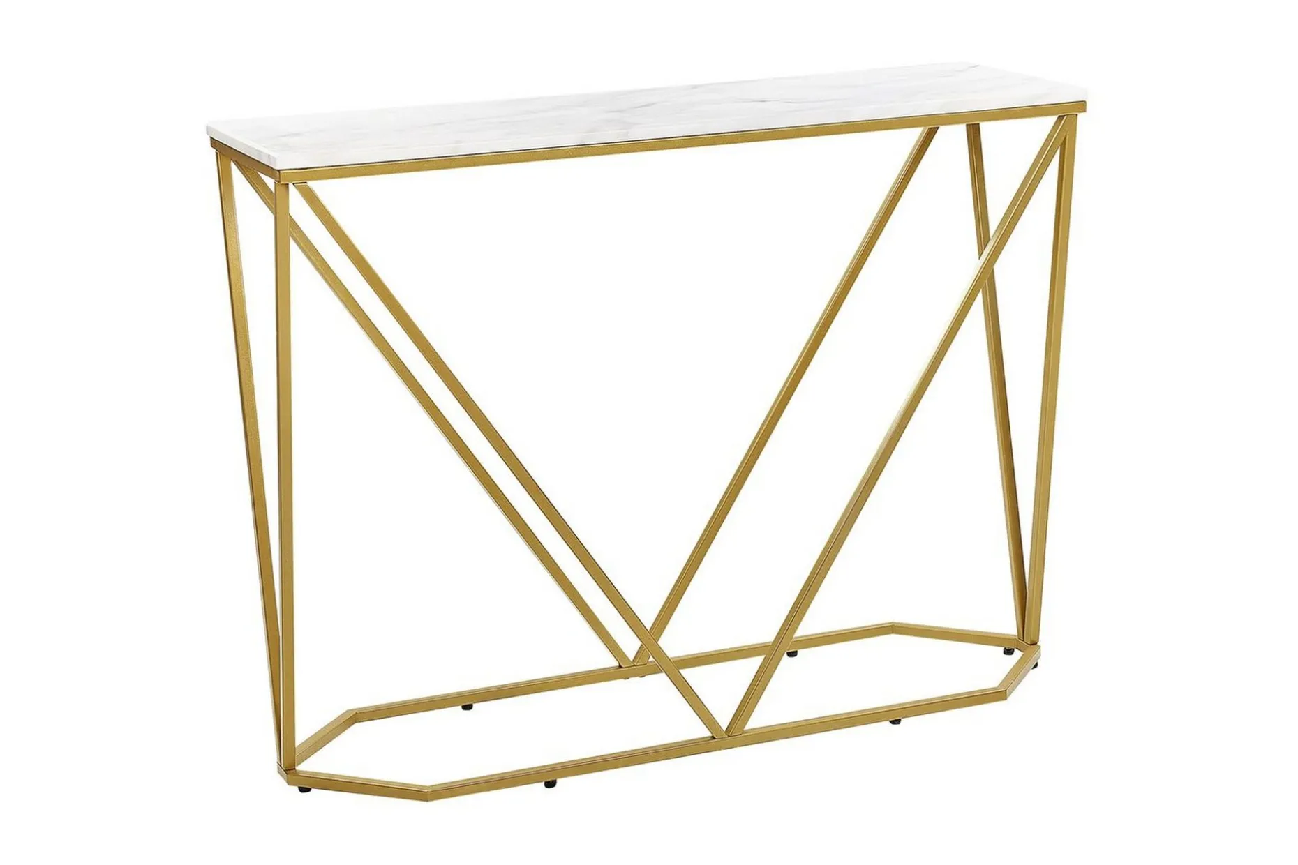Konsolbord Hazen Vitt, guld