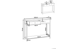 Konsolbord Salton 100x31x74 cm