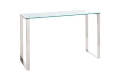 Konsolbord Tilon Silver, Transparent